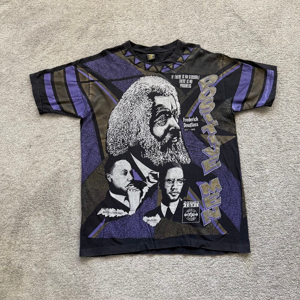 Vtg 90s Kacy World Colors Positive Men Black History Single Stitch T Shirt XL